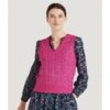 Rhea Wool Pointelle Knit Vest