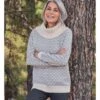 Jumper à Col à Motifs De Diamant à Motifs De Diamant -Woolovers 06876 215441 t390l creamgrey w 7