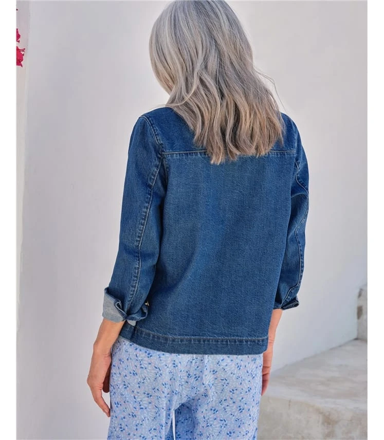 Veste En Denim - Femme - Pur Coton 5 Veste En Denim - Femme - Pur Coton – Image 3