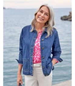 Veste En Denim - Femme - Pur Coton