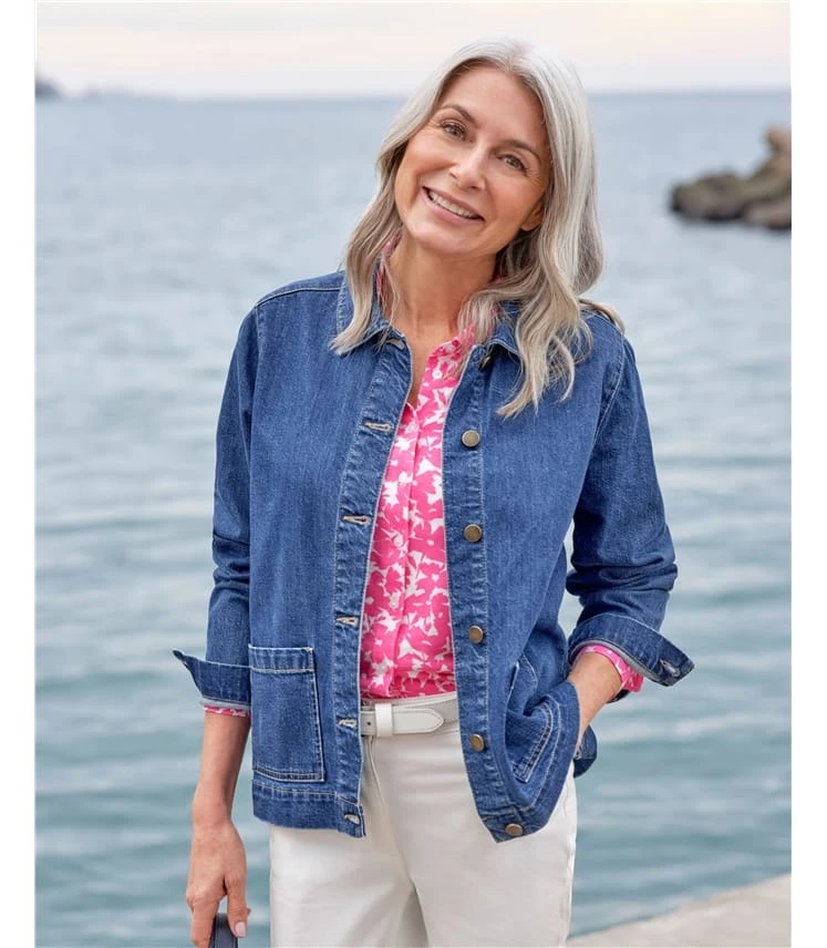 Veste En Denim - Femme - Pur Coton 3 Veste En Denim - Femme - Pur Coton