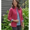 Cardigan Ajusté à Fermeture éclair - Femme - Laine D’agneau -Woolovers 110501 n3l berryjuice w 52