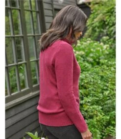 Cardigan Ajusté à Fermeture éclair - Femme - Laine D’agneau -Woolovers 110501 n3l berryjuice w 54