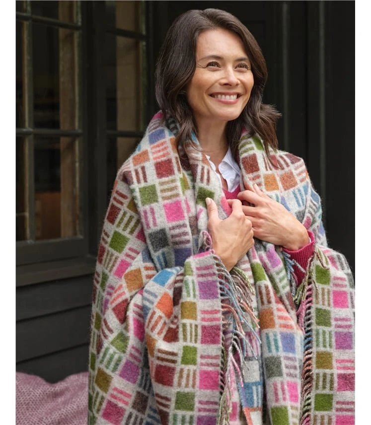 Couverture Multi-rubans - Maison - Pure Laine 4 Couverture Multi-rubans - Maison - Pure Laine – Image 2