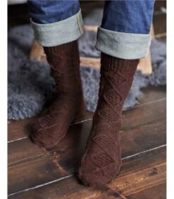 Chaussettes Torsadées - Homme - Laine D'agneau