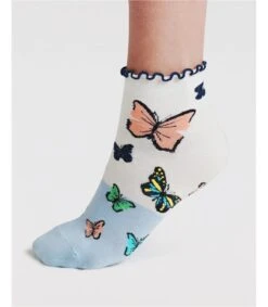 Chaussette Papillon Sac Cadeau En Coton Organique -Woolovers 118e1 224889 ta105 greymarl w 5