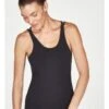 Leah Organic Cotton Cami -Woolovers 1aac8 320939 ta525 black w 5
