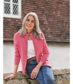 Cardigan Ajusté à Fermeture éclair - Femme - Laine D’agneau Certifiée 100% RWS
