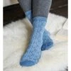 Chaussettes Géométriques En Bambou Pour Femmes -Woolovers 212218 p887l bluemono w 51