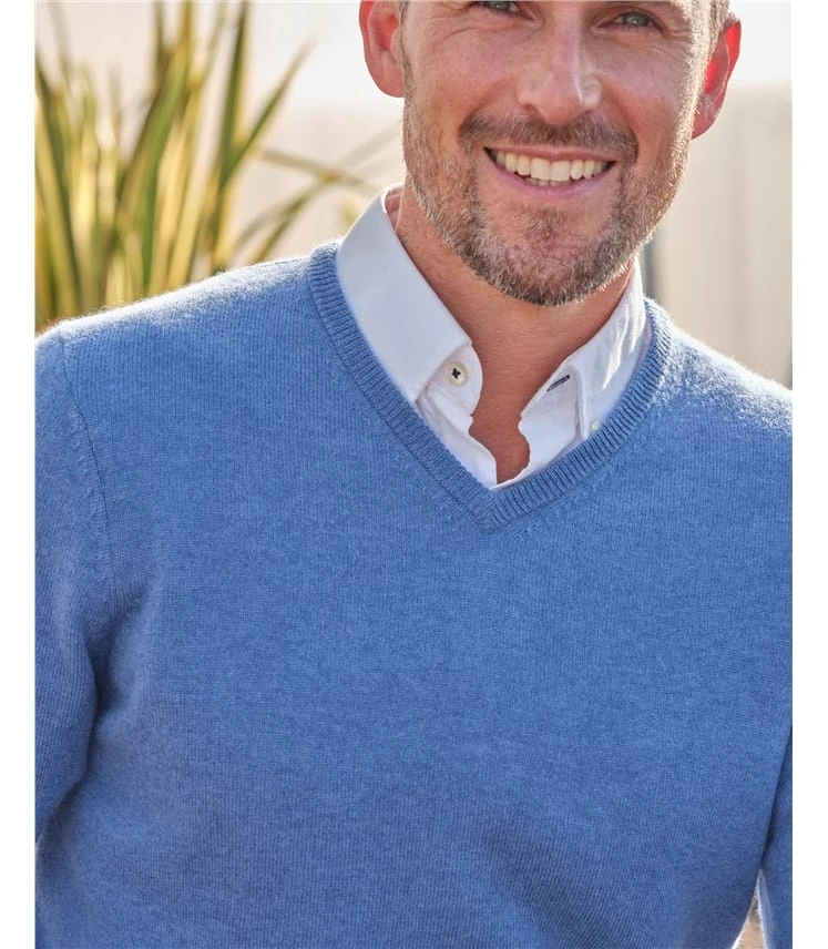 Pull à Col V - Homme - Cachemire & Mérinos 4 Pull à Col V - Homme - Cachemire & Mérinos – Image 2