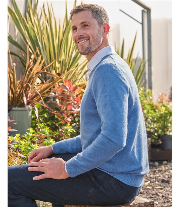 Pull à Col V - Homme - Cachemire & Mérinos 5 Pull à Col V - Homme - Cachemire & Mérinos – Image 3