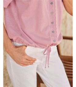 Haut Boutonné Au Dos Brodé - Femme -Woolovers 219161 j542l dustypink w 6