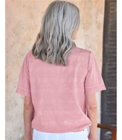 Haut Boutonné Au Dos Brodé - Femme -Woolovers 219161 j542l dustypink w 7