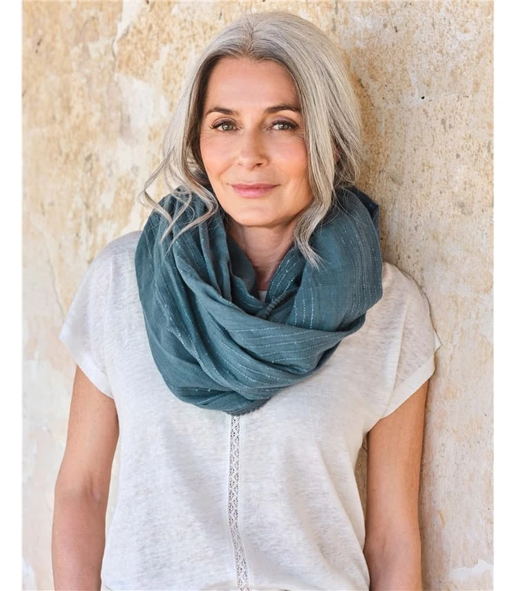 Écharpe Tube Texturée - Femme - Coton 3 Écharpe Tube Texturée - Femme - Coton