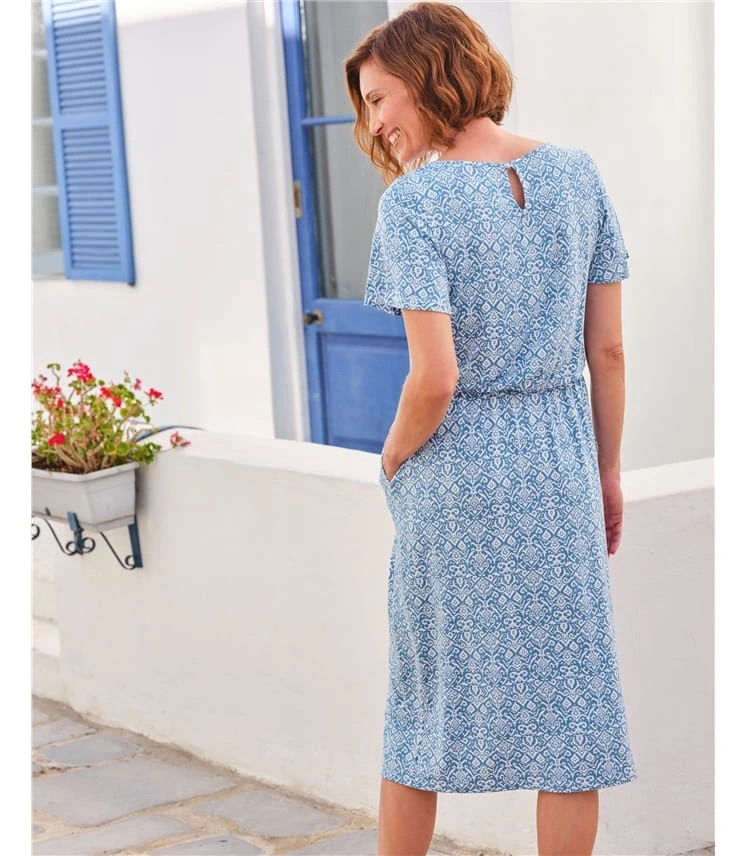 Robe Ajustée Et évasée à Manches Ange - Femme 5 Robe Ajustée Et évasée à Manches Ange - Femme – Image 3