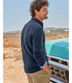 Cardigan Zippé Essentiel En Coton - Homme -Woolovers 222762 t138m navy m 12