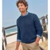 Pull Col Rond Essentiel Moss Stitch - Homme