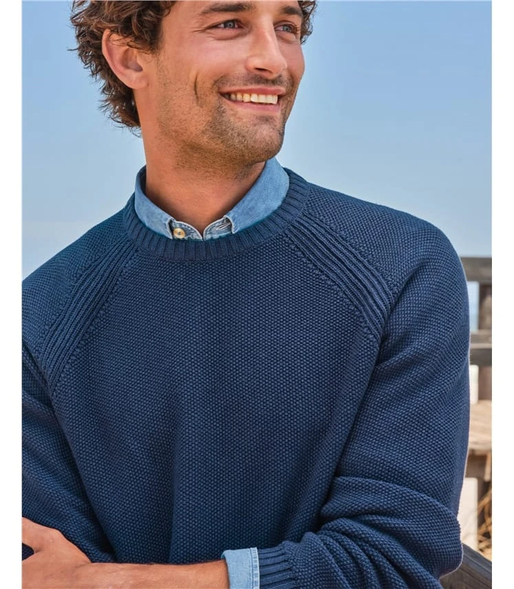 Pull Col Rond Essentiel Moss Stitch - Homme 4 Pull Col Rond Essentiel Moss Stitch - Homme – Image 2