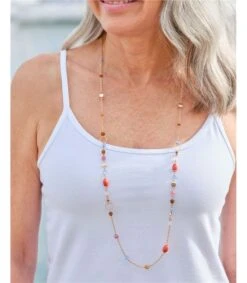 Collier Long Semi-précieux - Femme