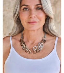 Collier En Argent Martelé - Femme