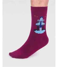 Onyx Organic Cotton Rocket Socks