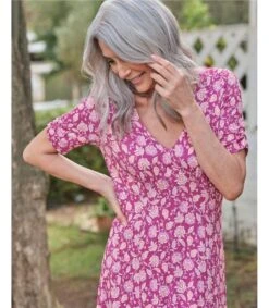Robe à Boutons - Femme - Jersey -Woolovers 224378 j463l smallmultifloralprint w 13