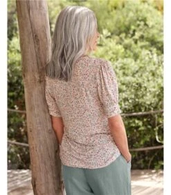 Top à Demi-manches Et Bords élastiques -Woolovers 224390 j566l botanicalvinesprint w 6