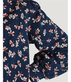 Aveline Organic Cotton Floral Top -Woolovers 224678 tj2 navy w 6