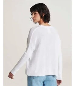 Kate Fairtrade Organic Cotton Jumper -Woolovers 224805 tj6 white w 7