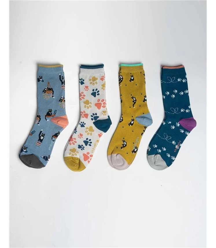 Sasha Cat Organic Cotton 4 Pack Sock Box 4 Sasha Cat Organic Cotton 4 Pack Sock Box – Image 2