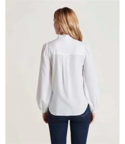Bijou Organic Cotton Modal Shirt -Woolovers 225268 tw3 white w 7