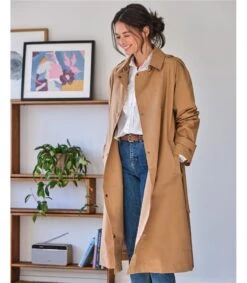 Organic Cotton Showerproof Double Breasted Mac