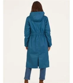 Makenna Organic Cotton Waterproof Parka Jacket -Woolovers 225613 tw9 lakeblue w 7