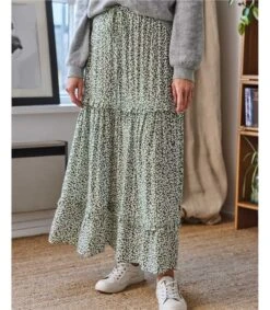 Mapel Lenzing™ EcoVero™ Tiered Maxi Skirt