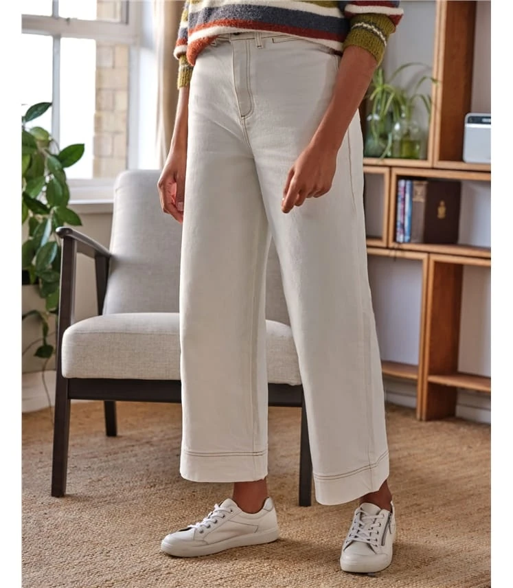 Essential Organic Cotton Denim High Rise Culotte 3 Essential Organic Cotton Denim High Rise Culotte
