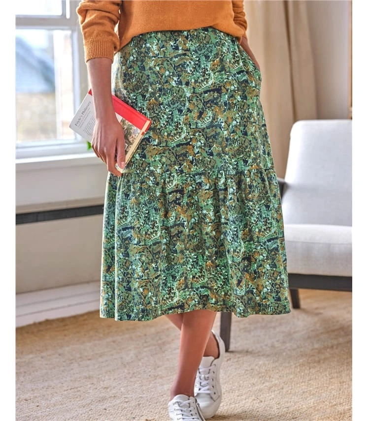 Erin Organic Cotton Jersey Tiered Midi Skirt 3 Erin Organic Cotton Jersey Tiered Midi Skirt