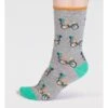 Womens Akia Gots Organic Cotton Bike Socks -Woolovers 227727 ta160 greymarl w 6