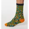 Geometrico Socks Dark -Woolovers 230782 ta226 olivegreen m 5