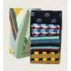 Organic Cotton Fun Geometric Box Of 4 Socks -Woolovers 230786 ta274 multi m 5