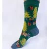 Jemila Christmas Organic Cotton Socks -Woolovers 230832 ta239 pinegreen w 5