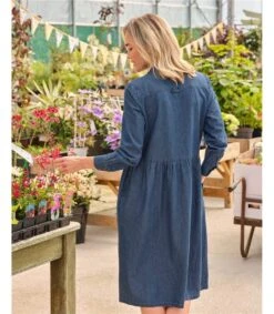 Robe En Jean Boutonnée 7 Robe En Jean Boutonnée -Woolovers 231883 w400l darkdenim w 11