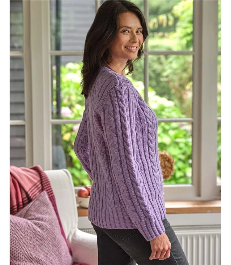 Pull Irlandais à Col Rond - Femme - Pure Laine 5 Pull Irlandais à Col Rond - Femme - Pure Laine – Image 3