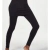 Legging Jupe-couverture En Bambou Essentiel 1 Legging Jupe-couverture En Bambou Essentiel -Woolovers 316924 tj35 black w 13