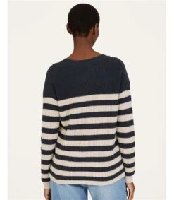 Gianna Organic Cotton Striped Jumper 7 Gianna Organic Cotton Striped Jumper -Woolovers 317089 tk25 navy w 7