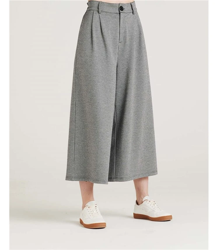 Haddie Check Jersey Wide Leg Trouser 4 Haddie Check Jersey Wide Leg Trouser – Image 2