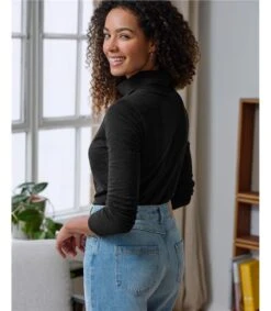 Polo à Col En Coton Biologique Fairtrade -Woolovers 343424 tj63 black w 7