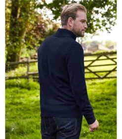 Cardigan Lincoln à Fermeture éclair - Homme - Laine D’agneau Certifiée 100% RWS -Woolovers 343e9 16143 n6m navy m 51