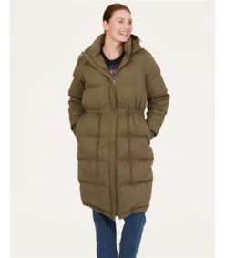 Elaina Recycled Polyester Cold Weather Coat -Woolovers 350527 tw85 khakigreen w 7
