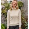 Pull à Col Roulé - Femme - Laine D’agneau Certifiée 100% RWS 2 Pull à Col Roulé - Femme - Laine D’agneau Certifiée 100% RWS -Woolovers 35894 l20l cream w 41