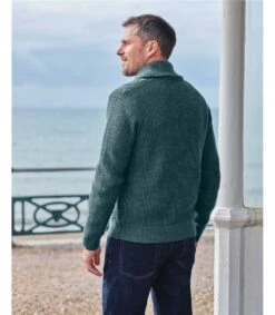 Cardigan à Col Châle En Maille Torsadée - Homme - Pure Laine D'agneau -Woolovers 3ca9a 212850 n46m kiltimagh m 9